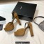 Saint Laurent Heel 13.5cm Platform 4cm jodie Sandals Suede Brown 2023