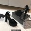 Saint Laurent Heel 13.5cm Platform 4cm jodie Sandals Suede Black 2023
