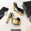 Saint Laurent Heel 13.5cm Platform 4cm jodie Sandals Rose Gold 2023