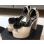 Saint Laurent Heel 13.5cm Platform 4cm jodie Sandals Rose Creamy 2023
