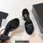 Saint Laurent Heel 13.5cm Platform 4cm jodie Sandals Rose Suede Black 2023