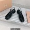 Miu Miu Heel Patent leather slingback pumps with metal lettering logo Black 2023