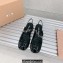 Miu Miu Heel Patent leather slingback pumps with metal chain Black 2023