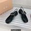 Miu Miu Heel Patent leather slingback pumps with metal chain Black 2023