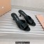 Miu Miu Heel Patent leather Mules with perforated logo Black 2023