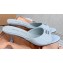 Miu Miu Heel Patent leather Mules with perforated logo Blue 2023