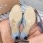 Miu Miu Heel Patent leather Mules with perforated logo Blue 2023