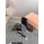Miu Miu Heel 4.5cm leather thong booties Black 2023