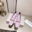 Jimmy Choo Heel 5cm Diamond Talura Soft Patent Leather Loafers Pink with Chain 2023