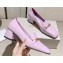 Jimmy Choo Heel 5cm Diamond Talura Soft Patent Leather Loafers Pink with Chain 2023