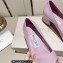 Jimmy Choo Heel 5cm Diamond Talura Soft Patent Leather Loafers Pink with Chain 2023