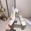 Jimmy Choo Heel 5cm Diamond Talura Soft Patent Leather Sling Back Pumps White with Chain 2023