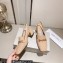 Jimmy Choo Heel 5cm Diamond Talura Soft Patent Leather Sling Back Pumps Beige with Chain 2023