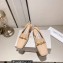 Jimmy Choo Heel 5cm Diamond Talura Soft Patent Leather Sling Back Pumps Beige with Chain 2023