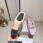 Jimmy Choo Heel 5cm Diamond Talura Soft Patent Leather Sling Back Pumps Pink with Chain 2023