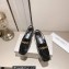 Jimmy Choo Heel 5cm Diamond Talura Soft Patent Leather Sling Back Pumps Black with Chain 2023