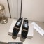 Jimmy Choo Heel 5cm Diamond Talura Soft Patent Leather Sling Back Pumps Black with Chain 2023