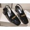 Jimmy Choo Heel 5cm Diamond Talura Soft Patent Leather Sling Back Pumps Black with Chain 2023