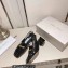 Jimmy Choo Heel 5cm Diamond Talura Soft Patent Leather Sling Back Pumps Black with Chain 2023