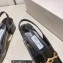 Jimmy Choo Heel 5cm Diamond Talura Soft Patent Leather Sling Back Pumps Black with Chain 2023