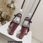 Jimmy Choo Heel 11cm Platform 2cm Sacaria PF Sandals Black/Pink with Crystals 2023