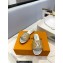 Louis Vuitton Raffia Flat Mules Silver 2023