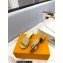 Louis Vuitton Heel 4cm Raffia Mules Gold 2023