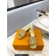 Louis Vuitton Heel 4cm Raffia Mules Gold 2023