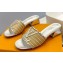 Louis Vuitton Heel 4cm Raffia Mules Silver 2023
