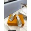 Louis Vuitton Heel 4cm Raffia Mules Silver 2023