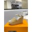 Louis Vuitton Heel 10cm Platform 6cm Raffia Starboard Wedge Espadrille Sandals Silver 2023