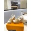 Louis Vuitton Heel 10cm Platform 6cm Raffia Starboard Wedge Espadrille Sandals White 2023