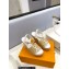 Louis Vuitton Heel 10cm Platform 6cm Raffia Starboard Wedge Espadrille Sandals White 2023