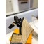 Louis Vuitton Heel 10cm Platform 6cm Raffia Starboard Wedge Espadrille Sandals Black 2023