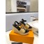 Louis Vuitton Heel 10cm Platform 6cm Raffia Starboard Wedge Espadrille Sandals Black 2023