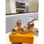 Louis Vuitton Heel 10cm Platform 6cm Raffia Starboard Wedge Espadrille Sandals Brown 2023