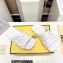 Fendi Cloud rubber Women/Men Slides with the embossed FF motifs White 2023