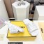 Fendi Cloud rubber Women/Men Slides with the embossed FF motifs White 2023