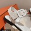 Hermes Feliz sandals in Nappa leather White 2023