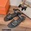 Hermes Feliz sandals in Nappa leather Black 2023