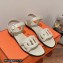 Hermes Feliz sandals in Nappa leather Pale Gray 2023