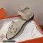 Hermes Feliz sandals in Nappa leather Pale Gray 2023