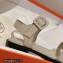 Hermes Feliz sandals in Nappa leather Pale Gray 2023