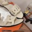 Hermes Feliz sandals in Nappa leather Pale Gray 2023