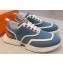 Hermes mesh pique and calfskin Giga Men's sneakers Blue 2023