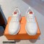 Hermes mesh pique and calfskin Giga Men's sneakers White 2023