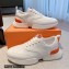 Hermes mesh pique and calfskin Giga Men's sneakers White 2023
