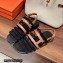Hermes Ephese sandals in calfskin Black/Brown 2023