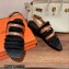 Hermes Ephese sandals in calfskin Black/Brown 2023