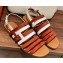 Hermes Ephese sandals in calfskin Brown/White 2023